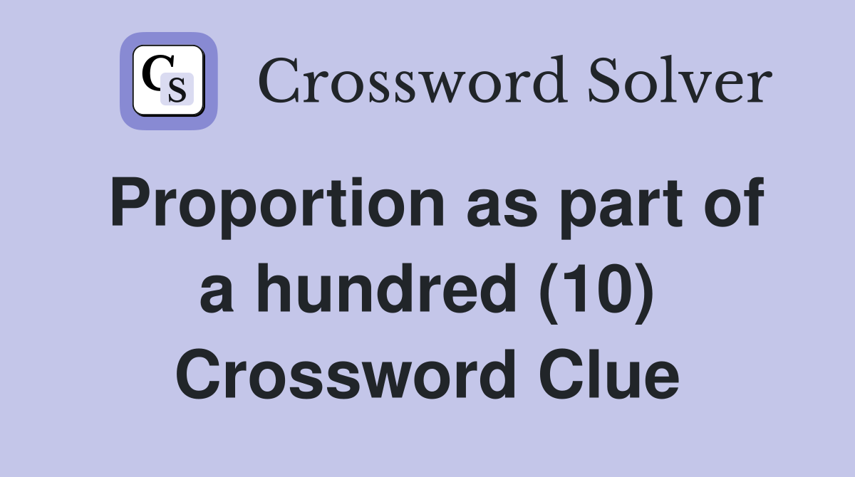 maths proportion crossword clue 5 letters